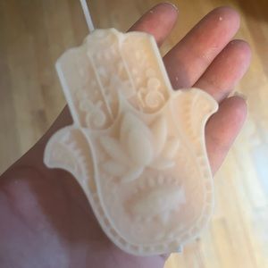 Mandala hand candle